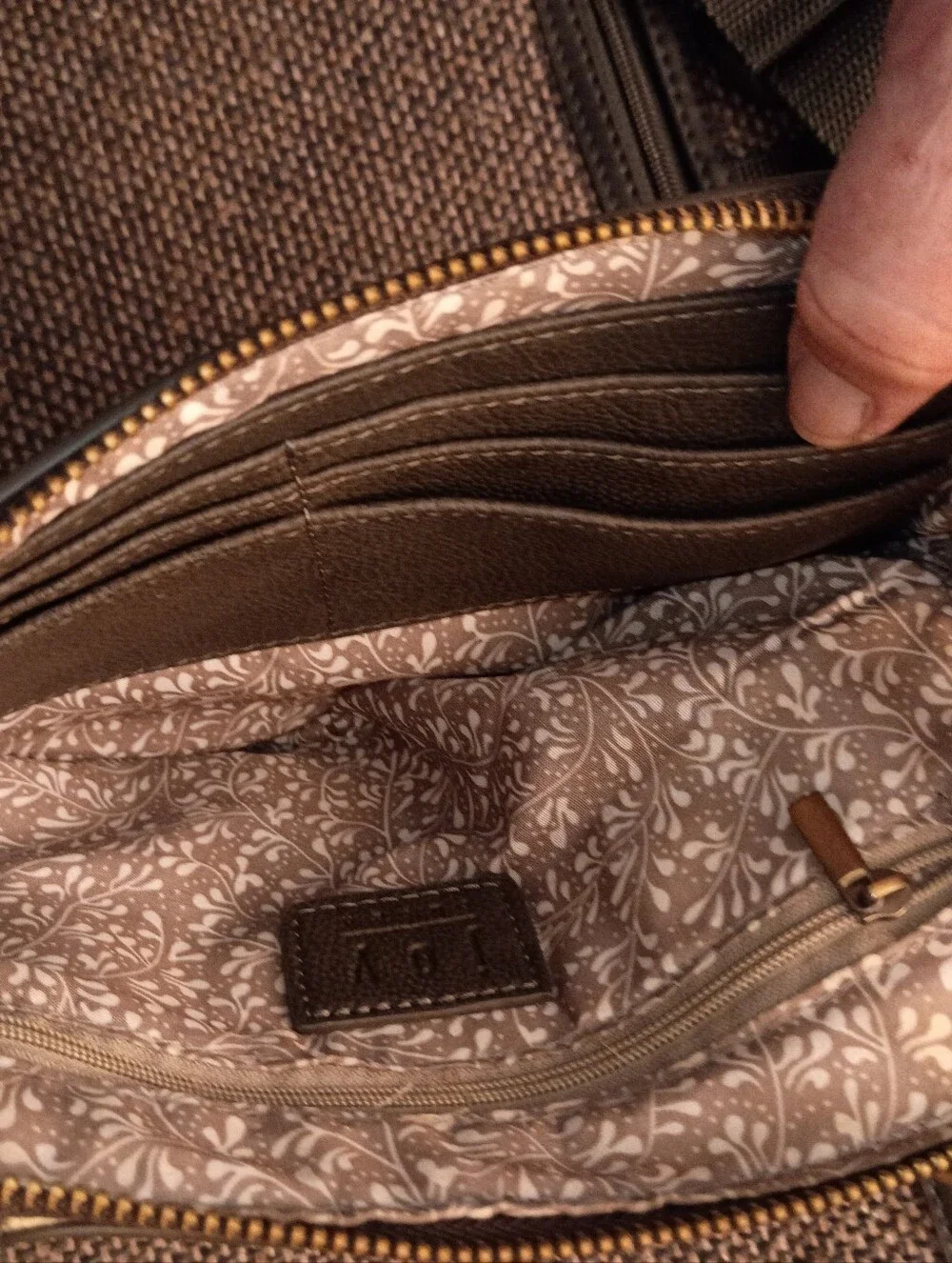 Joy Susan Crossbody Vegan Leather Taupe